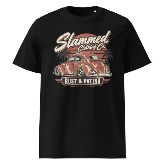 Rust & Patina Series Backside Bug Organic Cotton T-Shirt – T-shirt by Slammed Clothing Co. – view 1