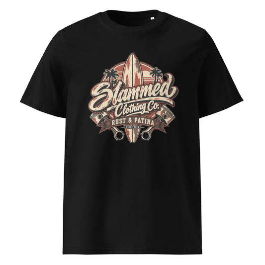 Rust & Patina Series Surf's Up Organic Cotton T-Shirt – T-shirt by Slammed Clothing Co. – view 1